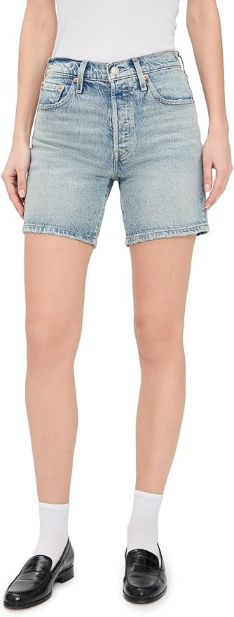 Levi's Womens 501 Mid Thigh Shorts Light-Weight | Amazon (US)