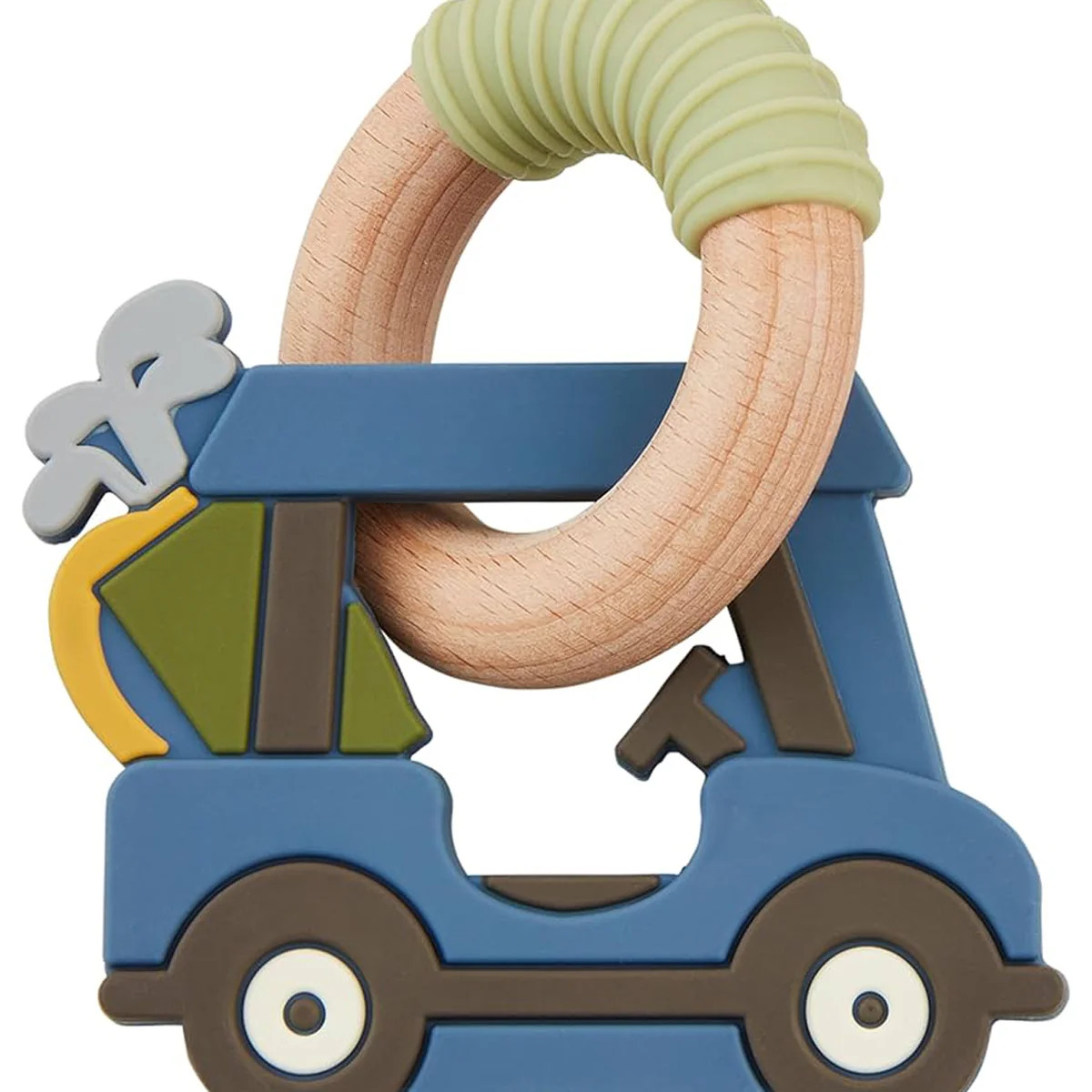 Silicone Teether, Blue Golf Cart | SpearmintLOVE
