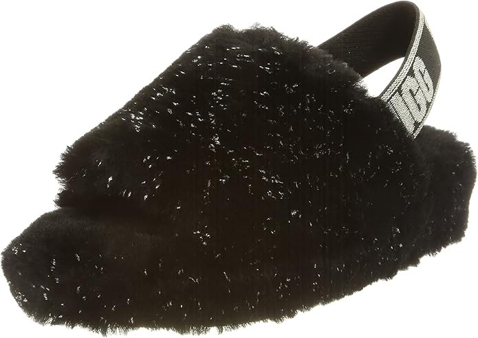 UGG Women's Fluff Yeah Metallic Sparkle Slipper | Amazon (US)