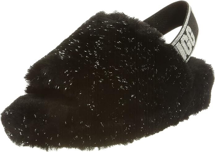 UGG Women's Fluff Yeah Metallic Sparkle Slipper | Amazon (US)