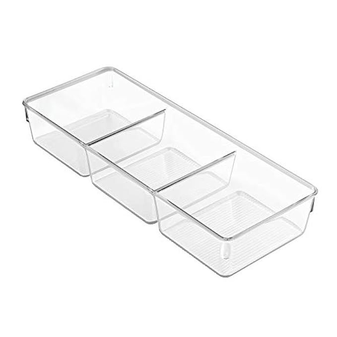 InterDesign Linus Dresser and Vanity Drawer Organizer, 13-inch by 5-inch by 2.25-inch, Clear | Amazon (US)
