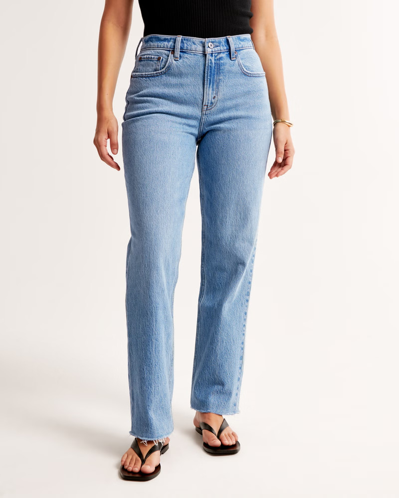 Curve Love Mid Rise 90s Straight Jean | Abercrombie & Fitch (US)