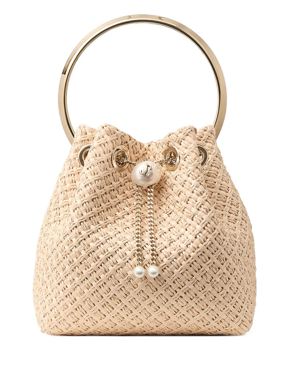 Jimmy Choo Borsa a Secchiello Bon Bon Intrecciata | Toni Neutri | FARFETCH IT | Farfetch Global
