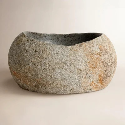 Virginia Riverstone Oval Decorative Bowl in Gray | Wayfair North America