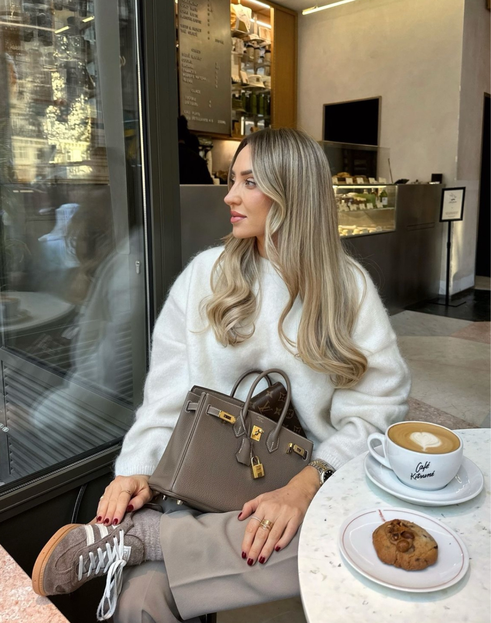 Autumn neutrals in Paris 🤍 my favourite type of jumper this season… Mohair oversized! Super cosy from H&M, but elevated with Other Stories tailored trousers in taupe. My favourite Adidas and Celine oval sunglasses. Great workwear outfit, or city chic #LTKautumn

#LTKstyletip #LTKworkwear