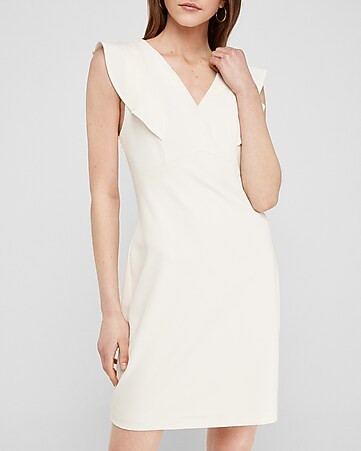 Ruffle Sleeve Sheath Dress | Express