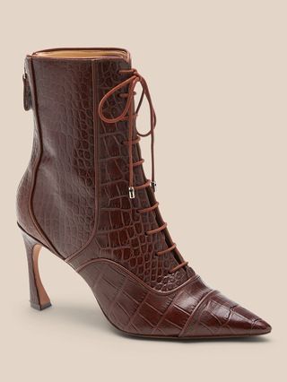 Alexandre Birman &#x26;#124 Ginny Crocodile-Embossed Leather Boot | Banana Republic (US)