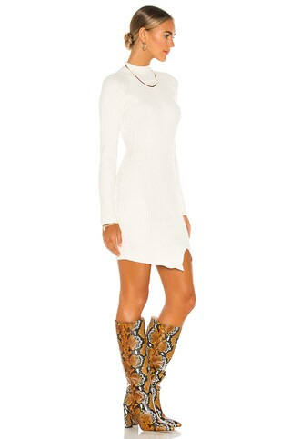 Bardot Mini Rib Knit Dress in Ivory from Revolve.com | Revolve Clothing (Global)