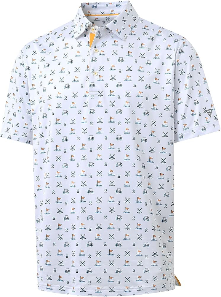 M MAELREG Boys Polo Shirt Short Sleeve Performance Dry Fit Stretch Funny Print Active Casual Coll... | Amazon (US)