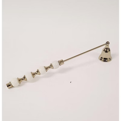 Classic Touch Gold Candle Snuffer White and Gold Beaded Handle | Target