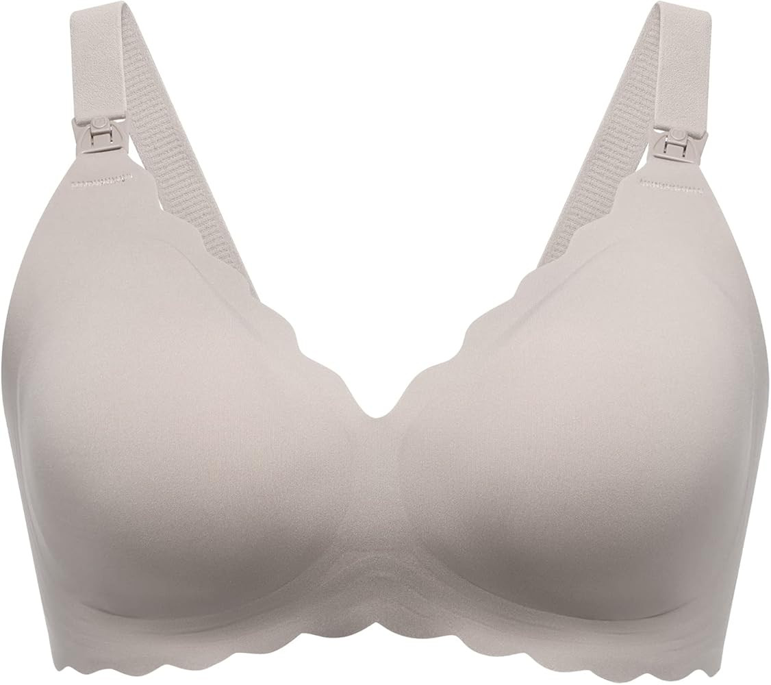 Momcozy Nursing Bras for Breastfeeding, Seamless Pregnancy Maternity Bra Wireless Classic Jelly S... | Amazon (US)
