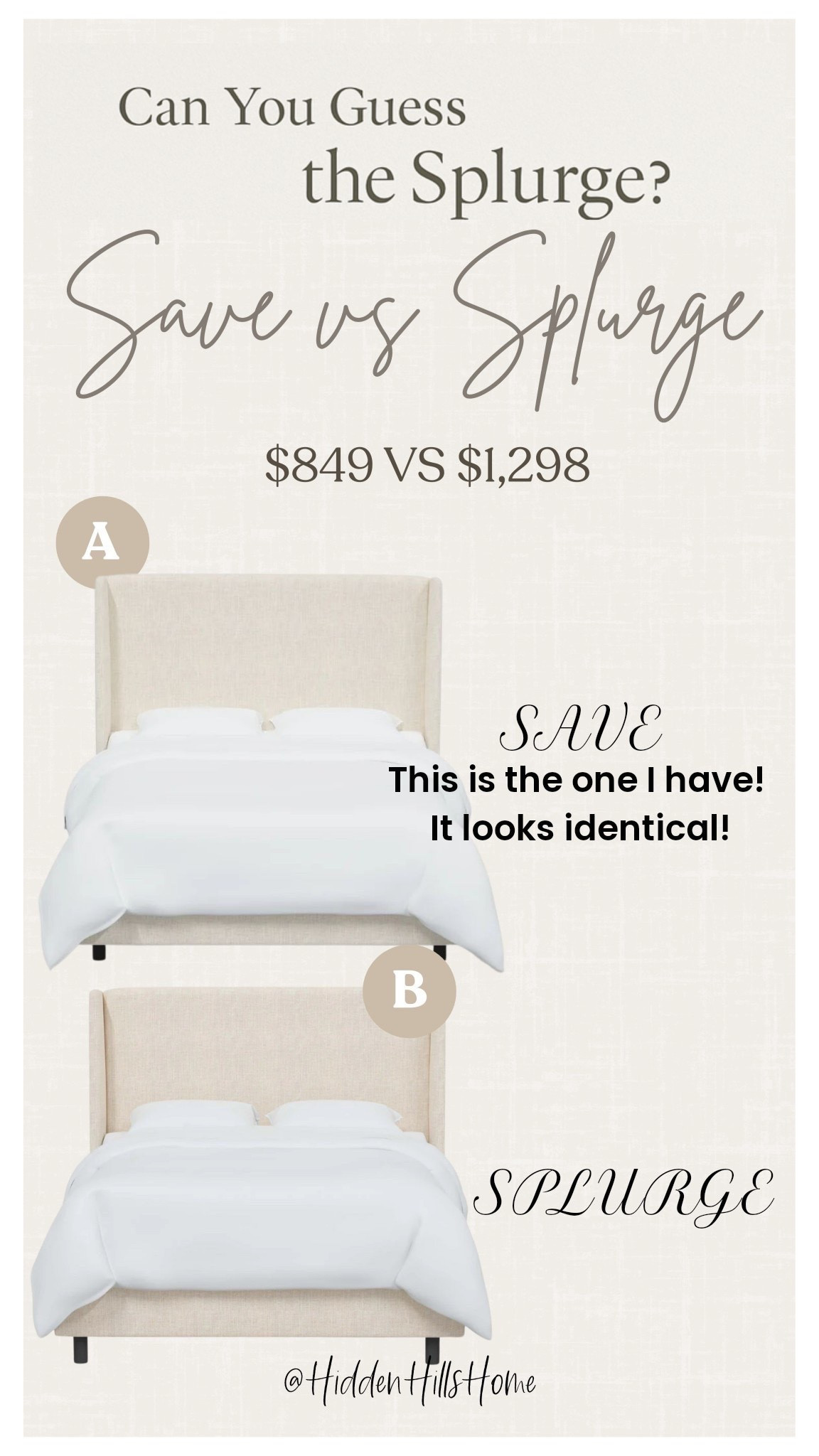 Home decor save vs splurge! Tilly bed, Adara bed dupe, lulu and Georgia dupe, home decor dupe, affordable finds #bed

#LTKHome #LTKSaleAlert #LTKSeasonal