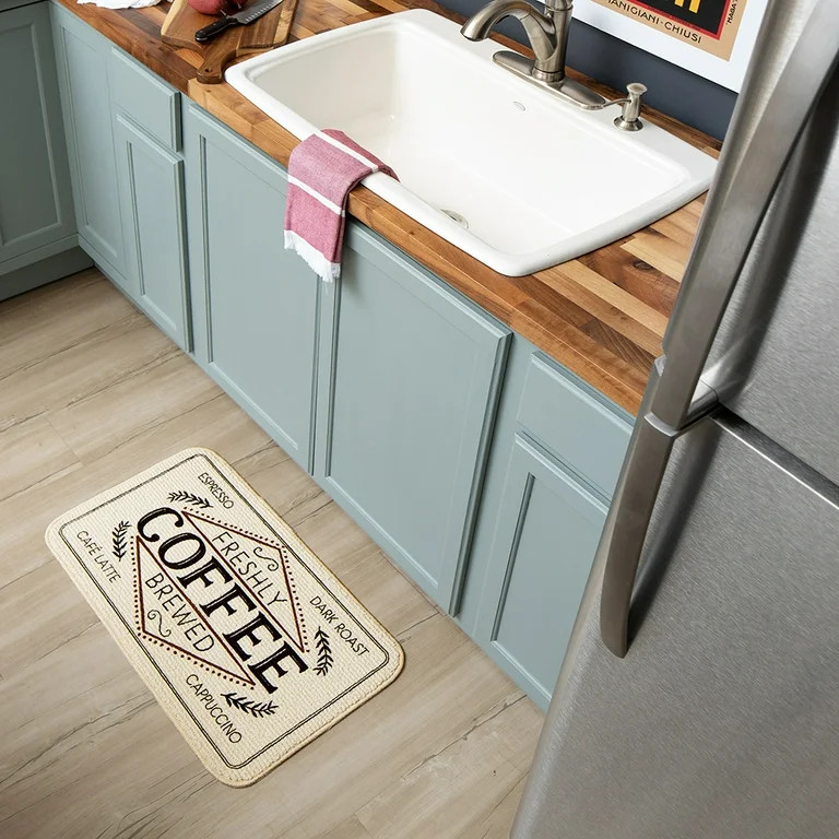 Mainstays Natures Trend Coffee Indoor Kitchen Rug, Brown, 18"x30" | Walmart (US)