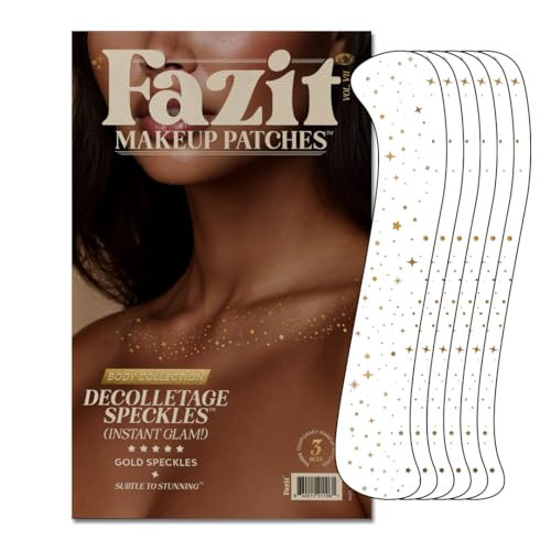 Fazit Makeup Patches - Gold Decollatage Speckles - Glow Up Make-Up Patches - Cute Glitter Makeup Accessories For Women - Cosmetic Glitter | Amazon (US)