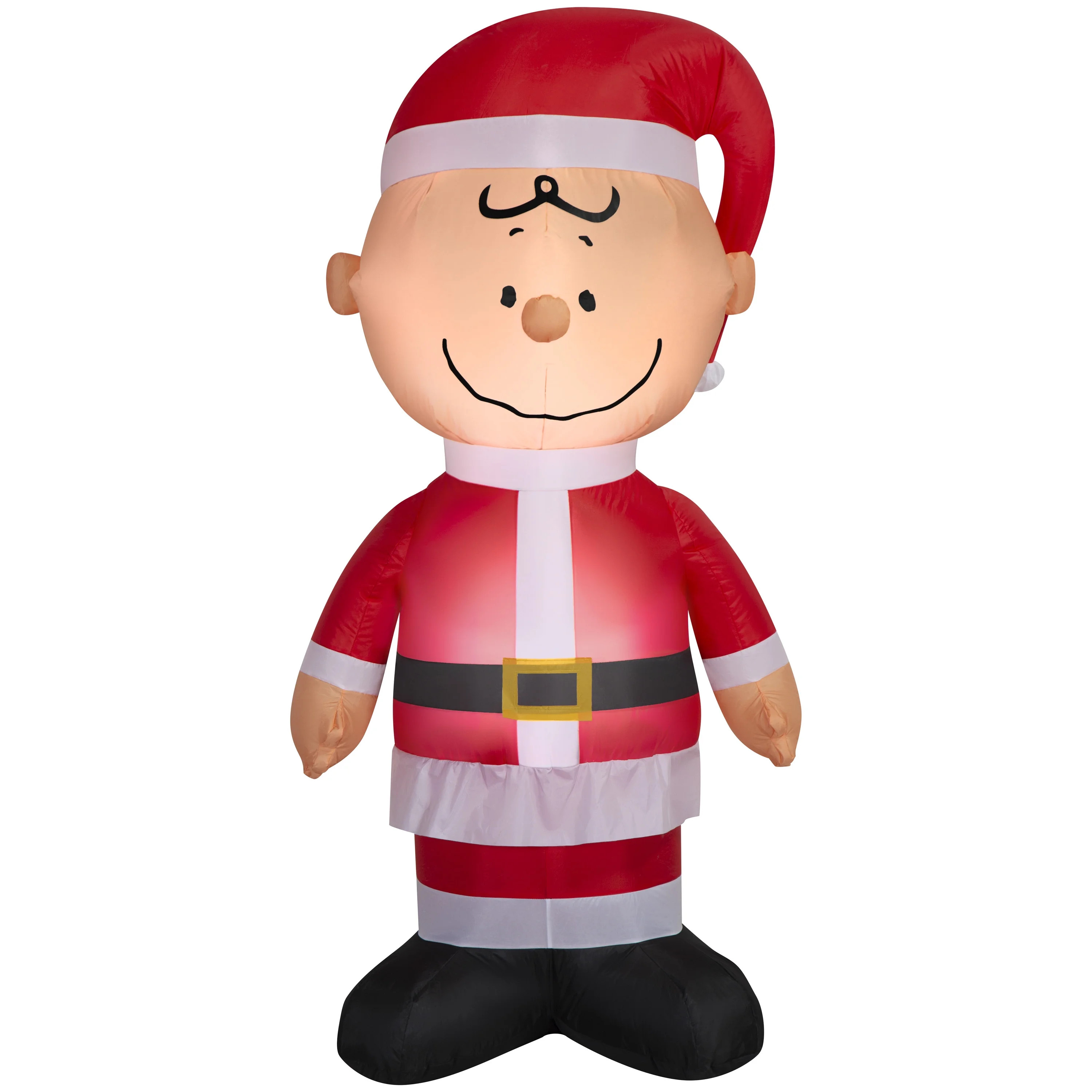 Christmas Air Blown Inflatable Charlie Brown in Santa Outfit Peanuts 30.70 in x 20.07 in x 59.84 ... | Walmart (US)