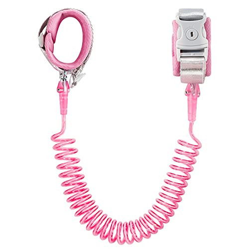 Anti-Lost Wrist Chain Anti Lost Leash Baby Leash with Child Upgraded Safety Locks for Kids Babies, Kids, Wrist Band for Outdoor Activities, Shopping(Pink 8.2 Ft) | Amazon (US)
