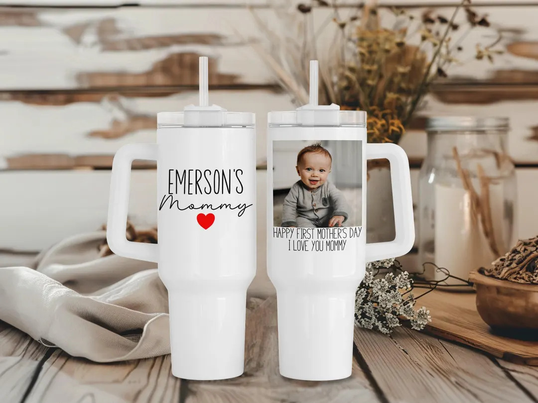 Mom Tumbler With Pictures, Mothers Day Gift for First Time Mom, Photo Gifts for Mom, Mom Tumbler ... | Etsy (US)