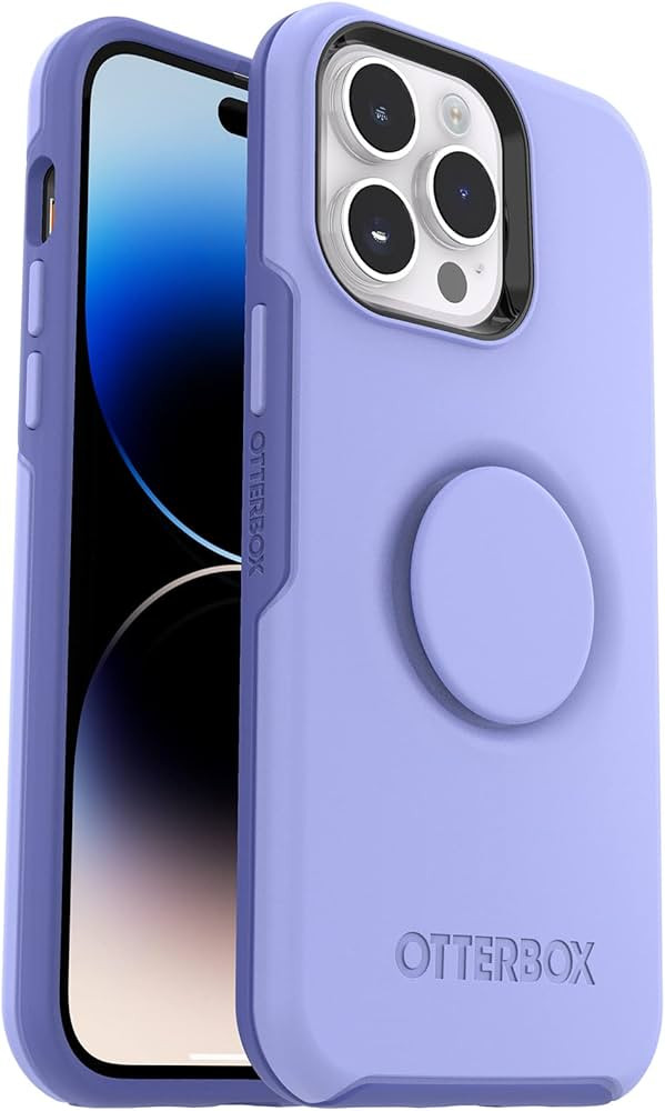 OtterBox iPhone 14 Pro (ONLY) Otter + Pop Symmetry Series Case - PERIWINK (Purple), Integrated Po... | Amazon (US)