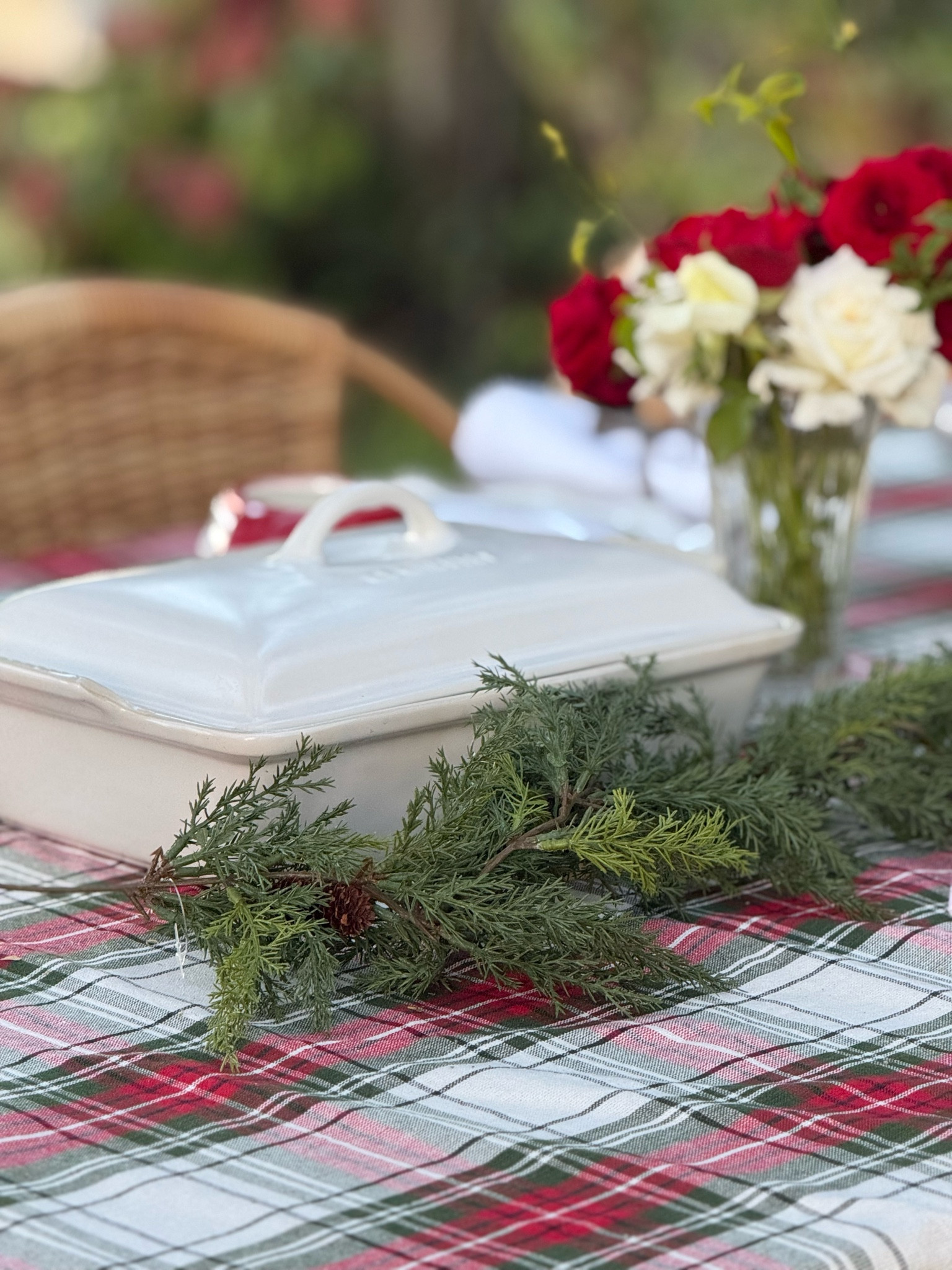The most amazing casserole dish with lid ever! If you love Le Creuset stoneware cookware as much as I do, you will absolutely adore this casserole dish with a lid! I love the handles on the side! It’s perfect for holiday hosting season and dinner every night throughout the year!! This dish and my Christmas tablescape essentials are all available at @wayfair! #wayfairpartner #wayfair #paidlinks #onlyatwayfair ❤️🎄 

#LTKParties #LTKHome #LTKHoliday