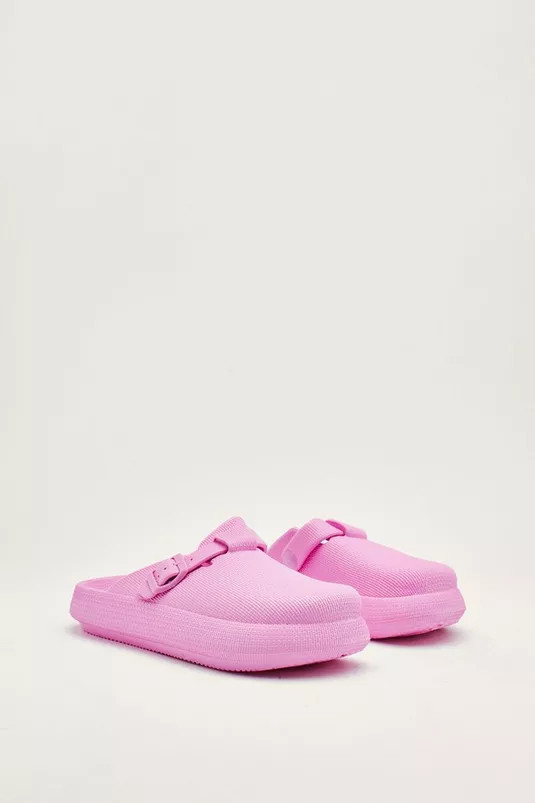 Chunky Rubber Footbed Sliders | Nasty Gal (US)