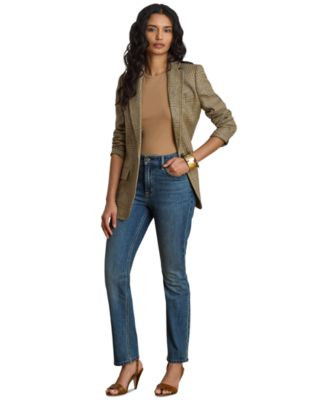 Lauren Ralph Lauren Women's High-Rise Slim-Fit Straight Jeans - Haze Wash | Macy's