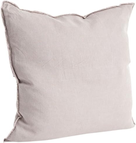 SARO LIFESTYLE Graciella Collection 100% Linen Down-Filled Throw Pillow with Fringed Edges, 20", ... | Amazon (US)