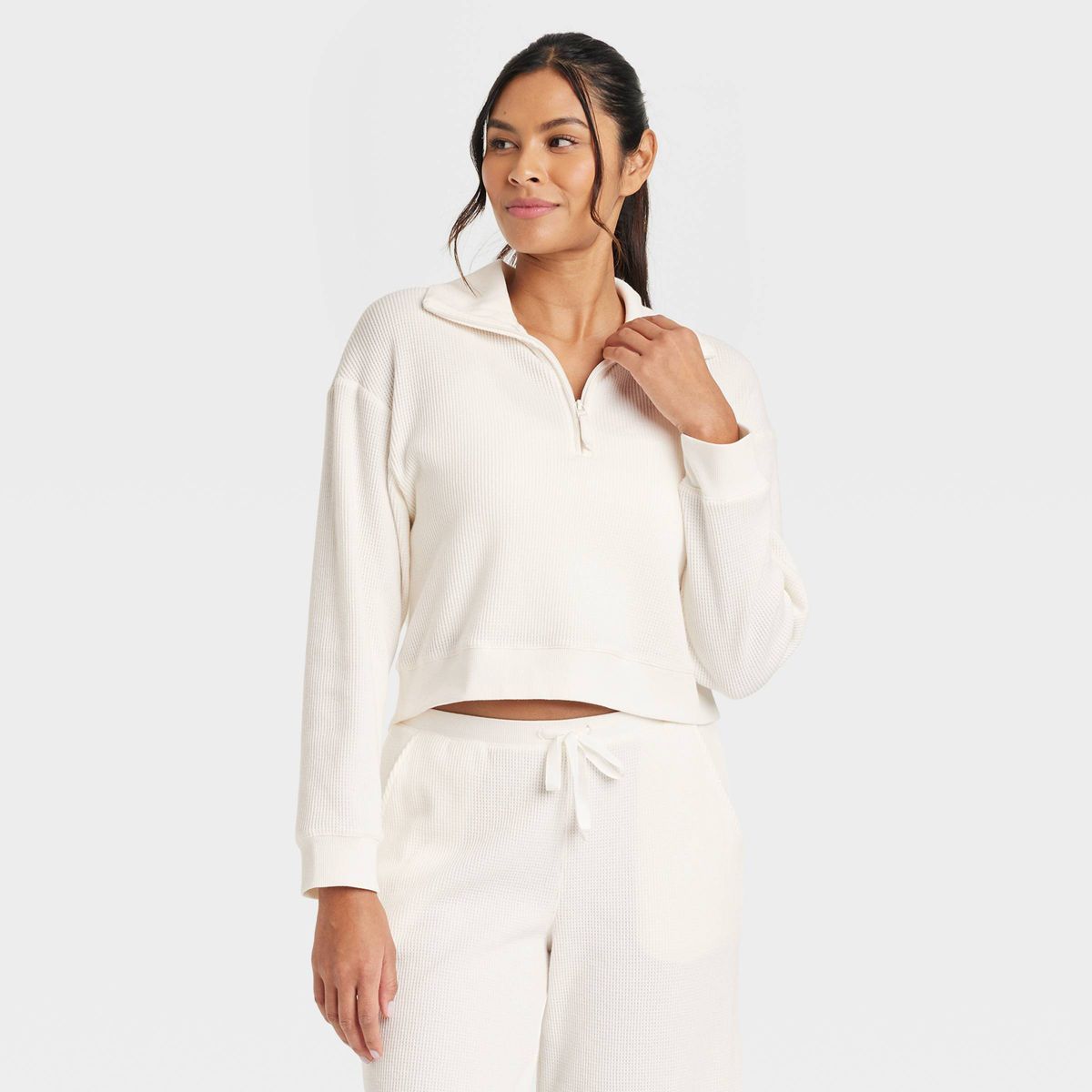 Women's Waffle Quarter Zip Sweatshirt - Stars Above™ | Target