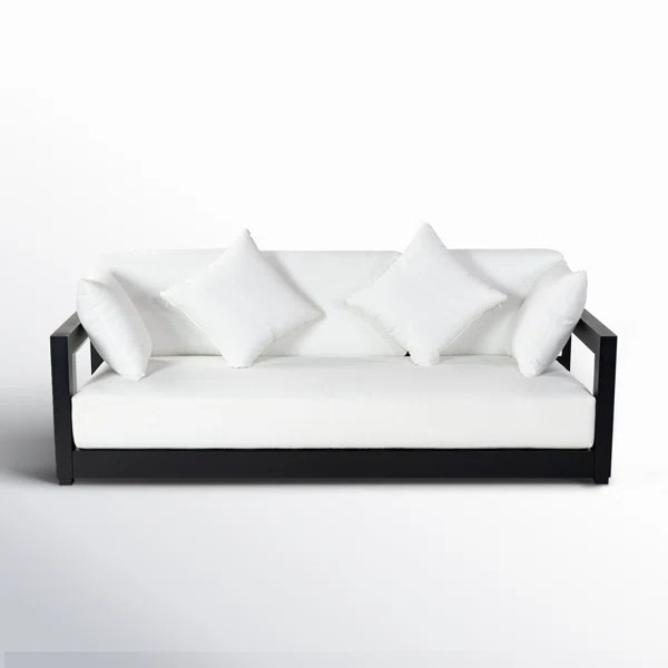 Melrose 76.55'' Aluminum Outdoor Patio Sofa | Wayfair North America