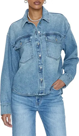 Mandy Denim Crop Shirt Jacket | Nordstrom