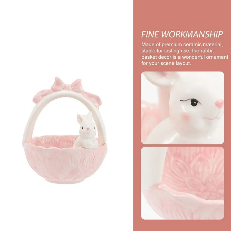 Easter Basket Rabbit Hamster Bunnies Candy Dish for Office Desk Bowl | Walmart (US)