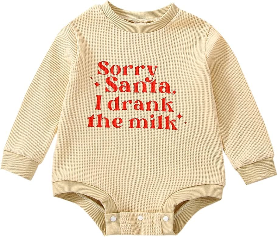 Engofs Newborn Baby Girl Boy Sweatshirt Romper Long Sleeve 0 3 6 12 18 Months Fall Winter Clothes | Amazon (US)