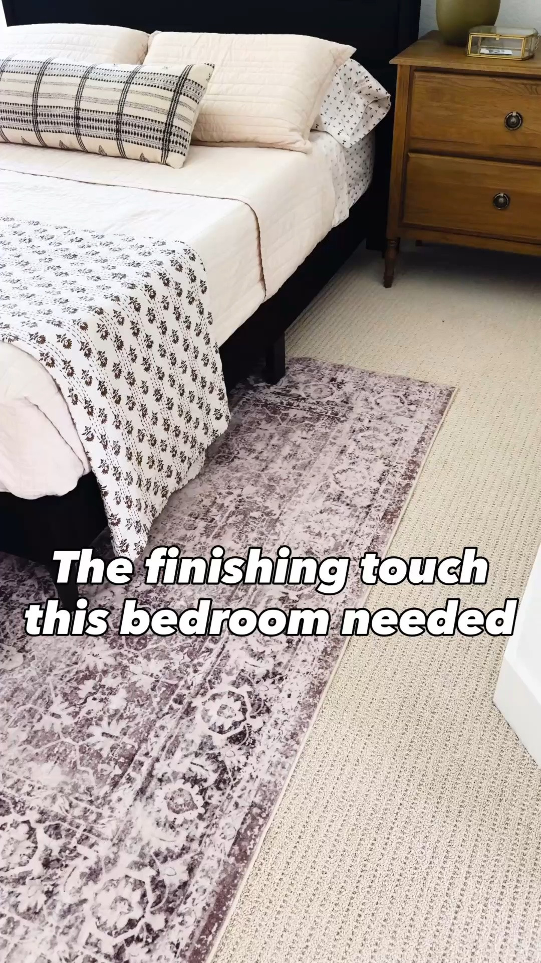 Sometimes it’s the smallest change that makes the biggest impact. This affordable rug from @Lahome was exactly what this bedroom was missing and instantly made the space feel more finished, layered, and cozy. #ad I love the soft vintage-inspired pattern, neutral colors, and how it works with so many different decor styles. If you’ve been looking for an easy bedroom refresh, this rug is such a good one.

Save this idea for your next bedroom refresh and follow me on LTK for daily home decor finds, affordable styling ideas, and room inspiration.

#LTKHome #LTKSaleAlert