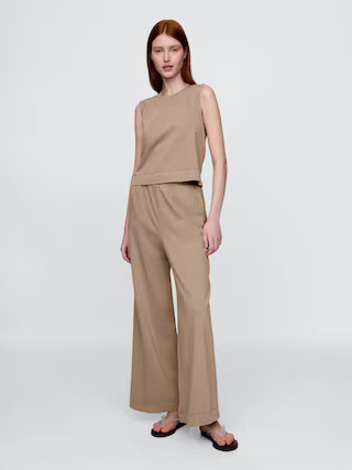 Heavyweight Organic Cotton Wide-Leg Pants | Gap (US)