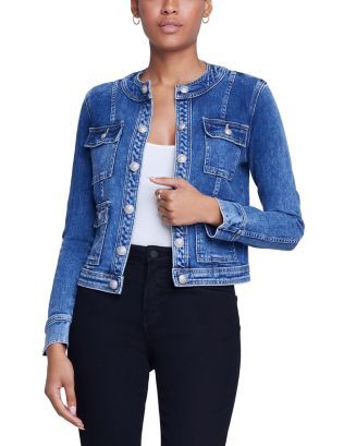 Yari Collarless Denim Jacket | Bloomingdale's (US)