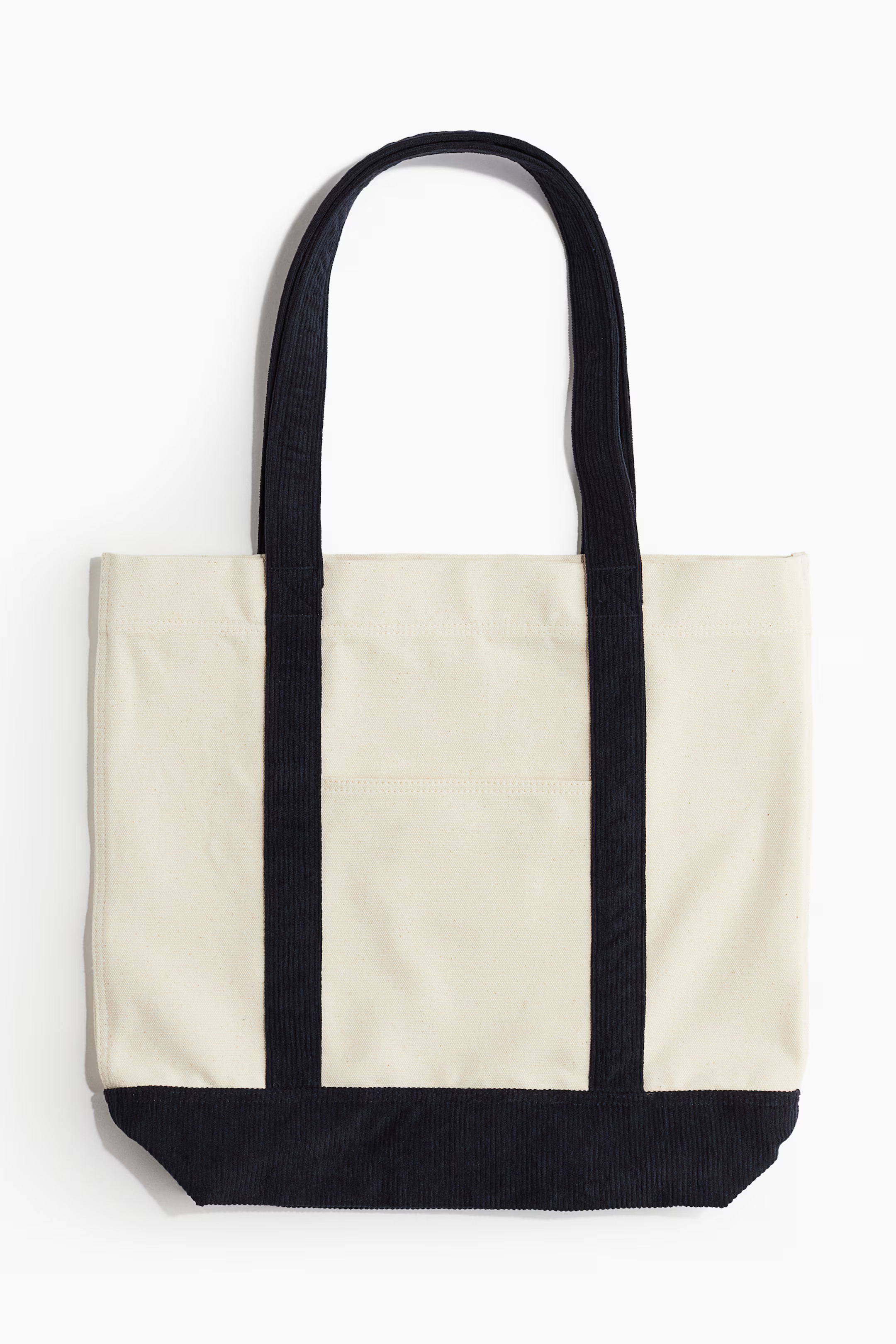 Canvas Shopper - Beige/navy blue - Men | H&M US | H&M (US + CA)