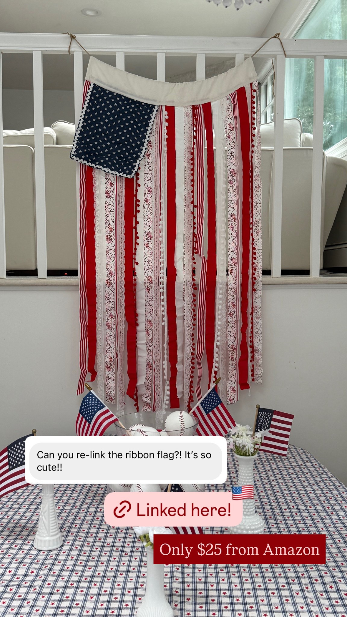 Currently loving this flag banner for the 4th of July 🇺🇸