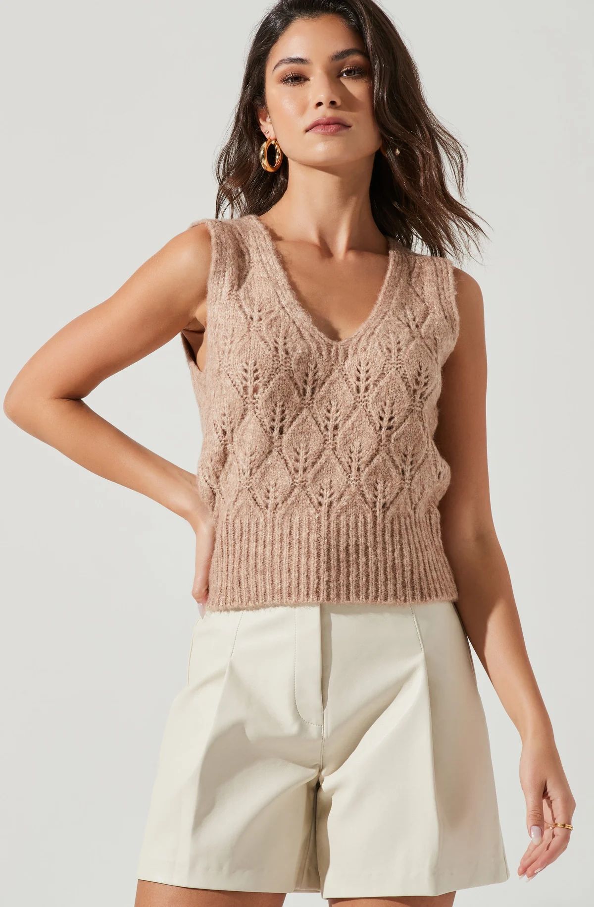 Carter Knit V Neck Vest | ASTR The Label (US)