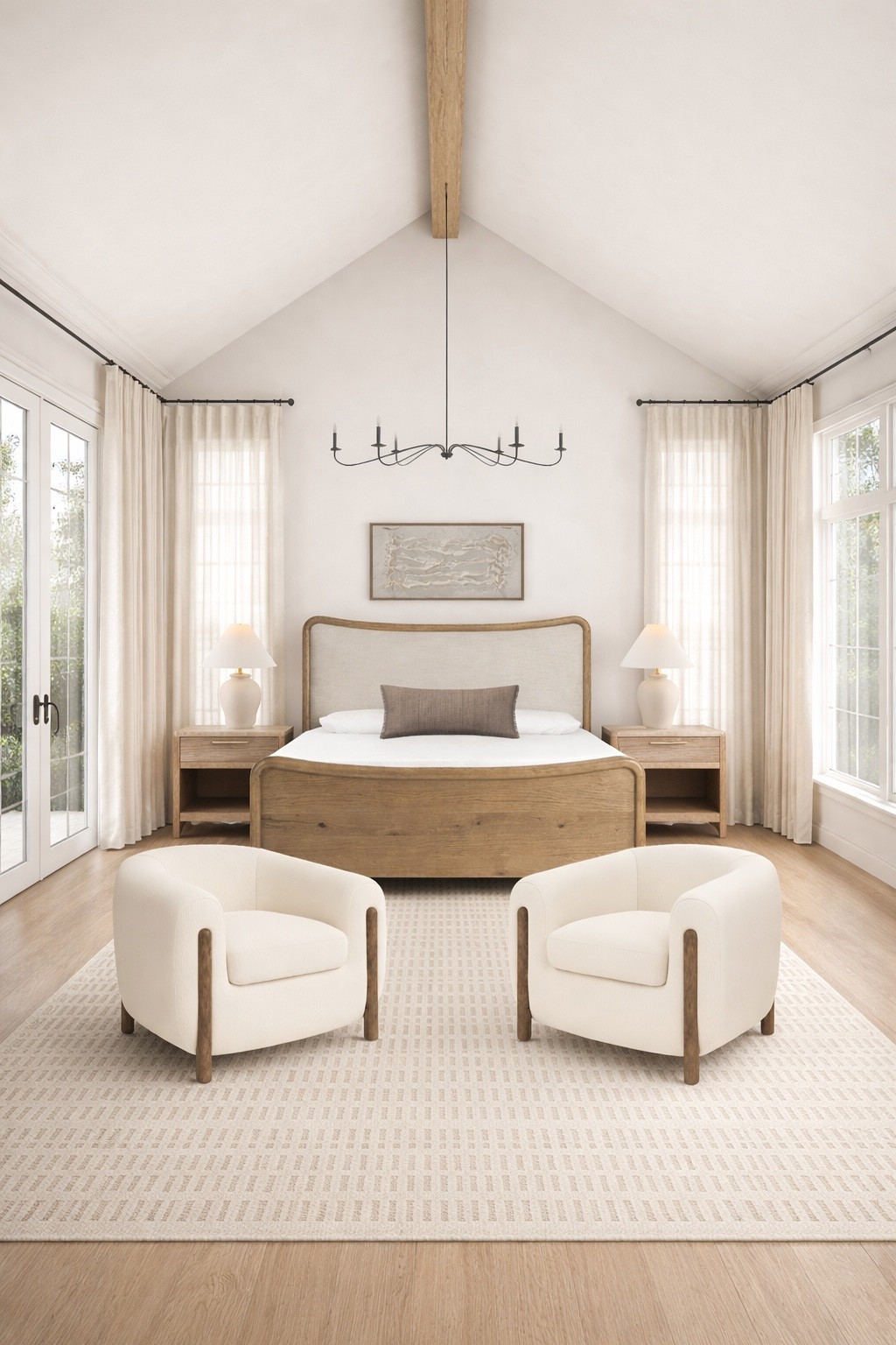 A neutral and airy bedroom with soft and organic textures. I’m loving these Joss & Main styles—especially this bed frame. Timeless and beautiful! 

#LTKHome