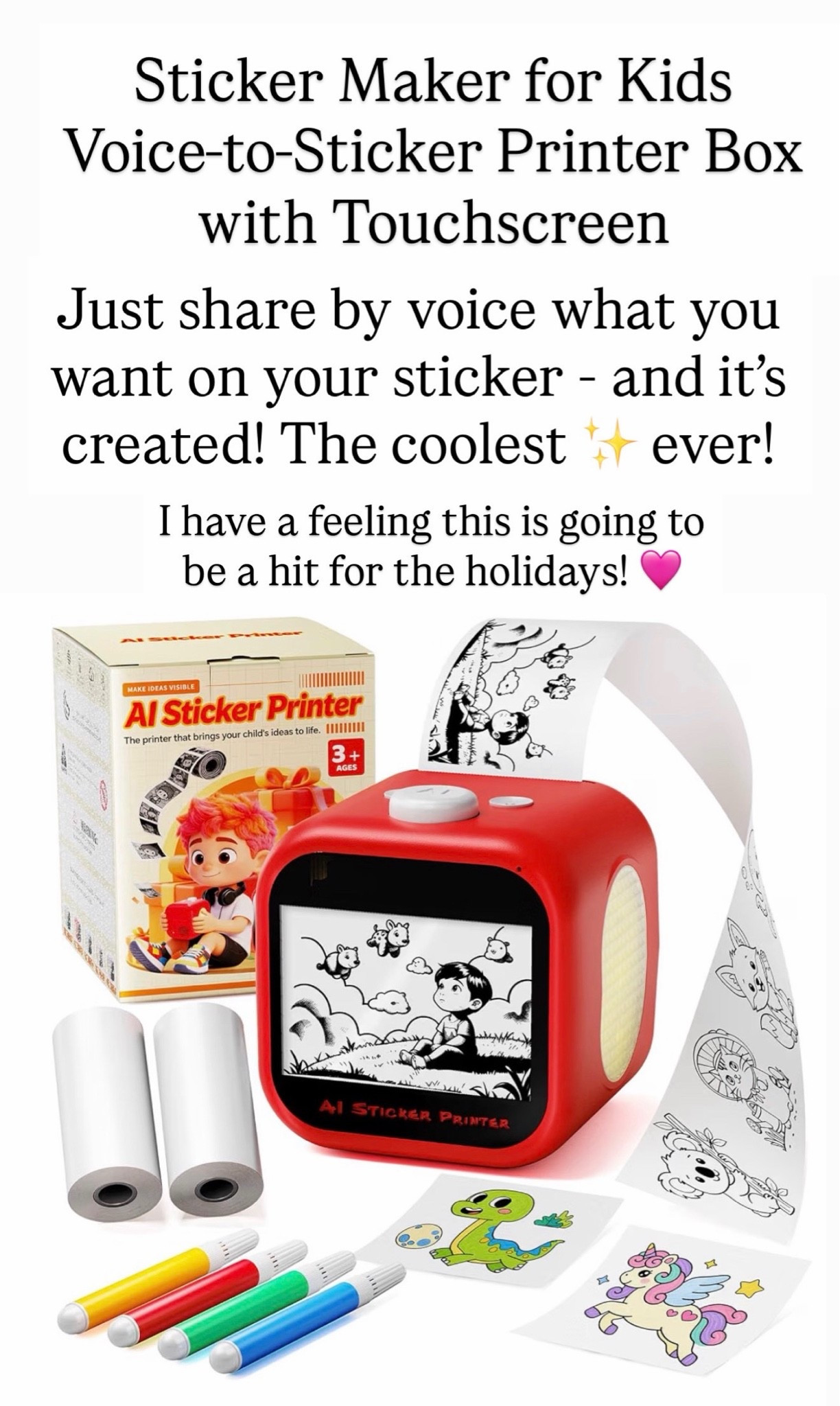 Sticker maker for kids that is AI and voice activated

#LTKKids
