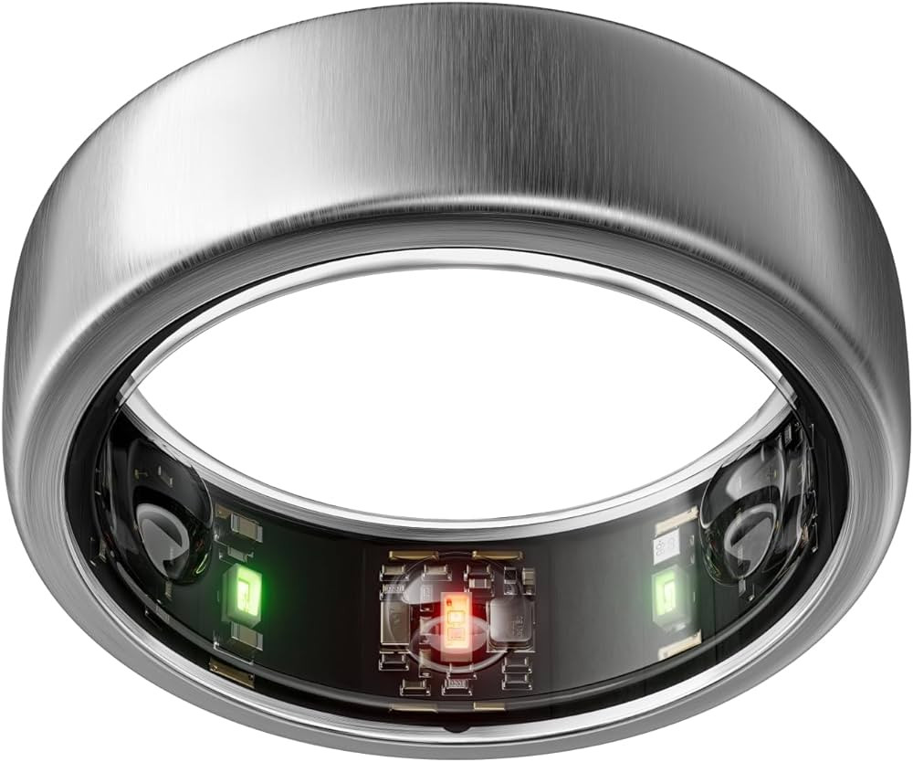 Oura Ring Gen3 Horizon - Brushed Titanium - Size 8 - Smart Ring - Size First with Oura Ring Gen3 ... | Amazon (US)