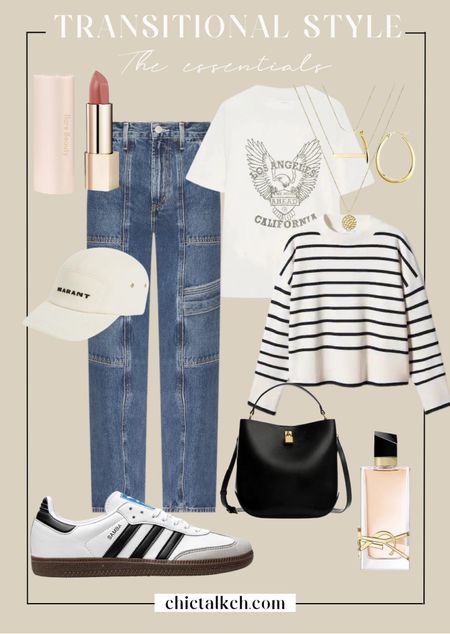transitional style! Another look you can create with the list of essentials I shared!! 
Transitional outfit, graphic tee, Adidas samba. 

#LTKshoecrush #LTKunder100 #LTKSeasonal