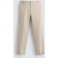 Zara - 100% Linen Regular Fit Pants - Light Beige - Xl - Man | Zara US