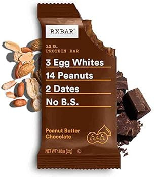 RXBAR, Peanut Butter Chocolate, Protein Bar, 1.83 Ounce (Pack of 5), High Protein Snack, Gluten F... | Amazon (US)