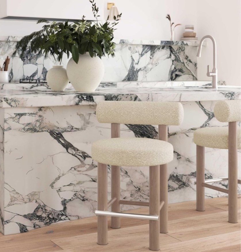 Soft, elevated kitchen style. 🤍 This cream boucle counter stool is giving modern neutral home, quiet luxury, clean aesthetic kitchen, and warm minimalist design vibes. The mix of soft boucle and natural wood adds that cozy, curated feel that instantly upgrades any island or breakfast bar.

Grab yours now before it sells out. ✨

#LTKOver40 #LTKHome #LTKSeasonal