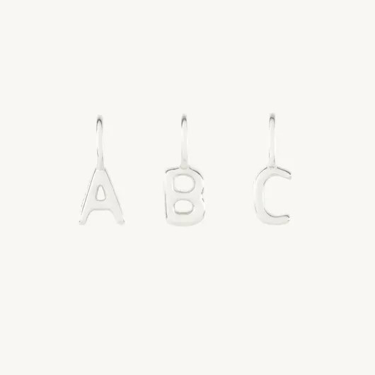 Pasta Letter Silver Charm | Catbird