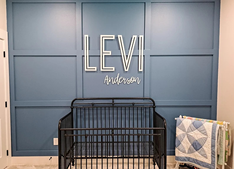 Name Cutouts for Nursery, Wooden Letters, Name Sign, Nursery Letters, Wall Art Above Crib, Nurser... | Etsy (US)