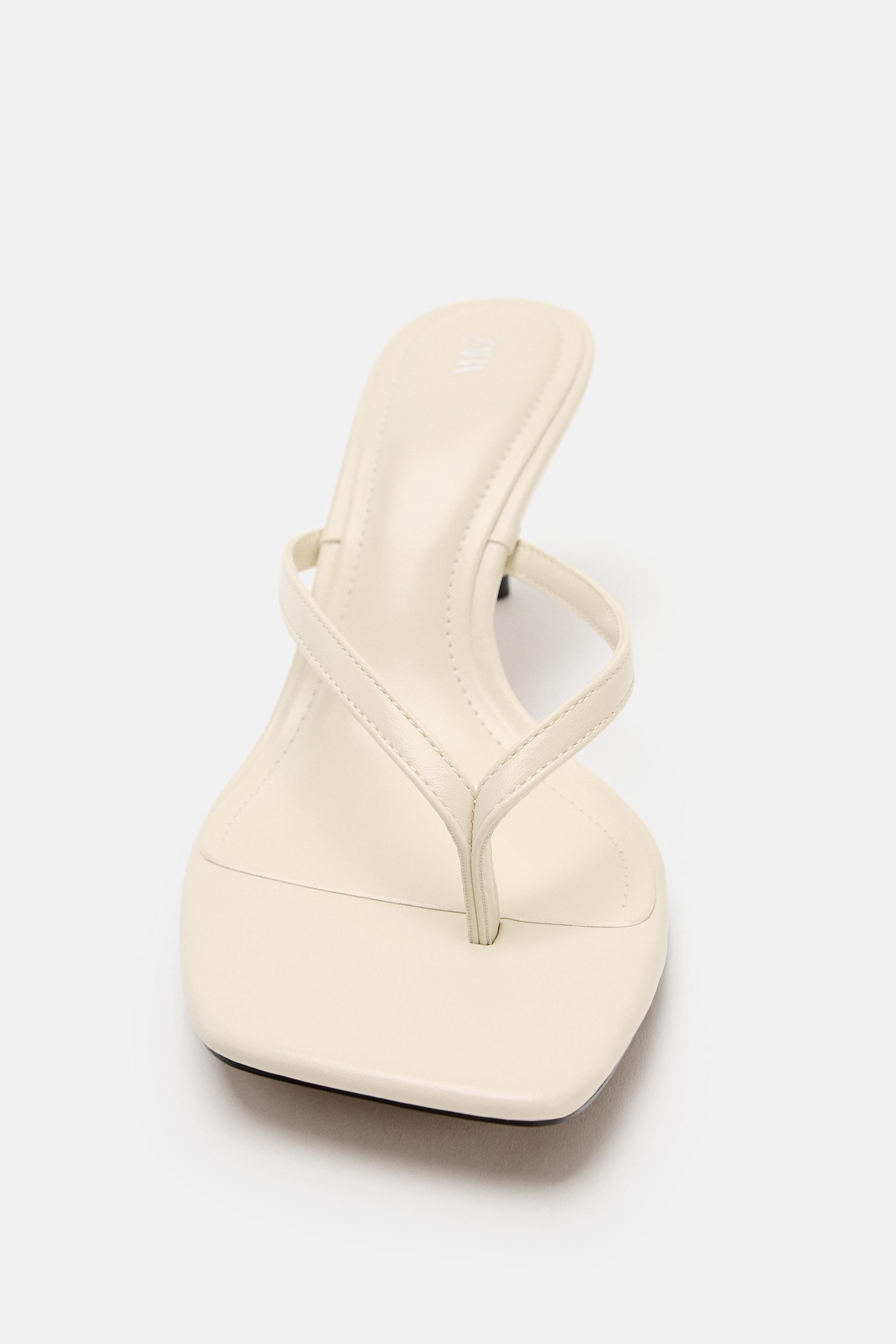 HEELED SANDALS WITH SQUARE TOE | Zara UK