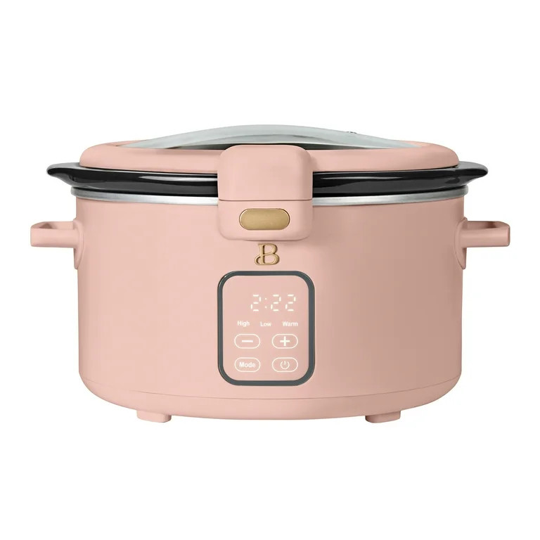 Beautiful 4 Qt Digital Slow Cooker with Hinged Locking Lid, Rose by Drew Barrymore | Walmart (US)