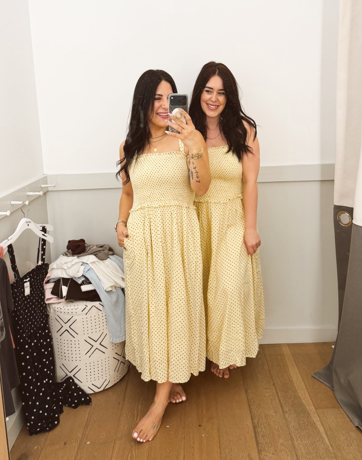 Aerie at the Barre yellow polka dot dress 💛 perfect for spring! Milly is wearing a small an I’m wearing an XL 

#LTKsummer #LTKmidsize #LTKsale