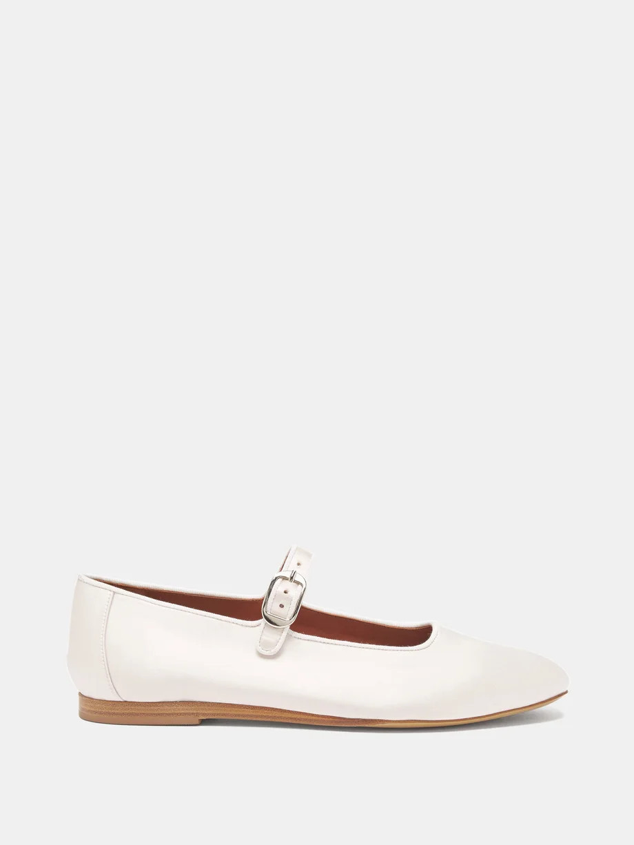 Silk-satin Mary Jane flats | Matches (APAC)